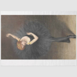 Ballerina in zwart Decoupage papier