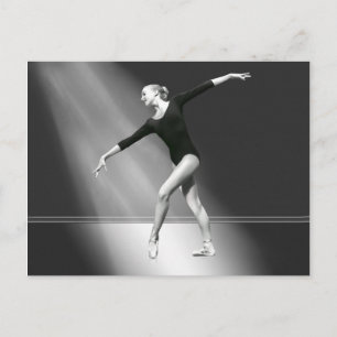 Ballerina in zwart-wit Briefkaart