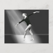 Ballerina in zwart-wit Briefkaart (Voorkant)
