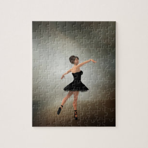 Ballerina in Zwarte Kleding Legpuzzel