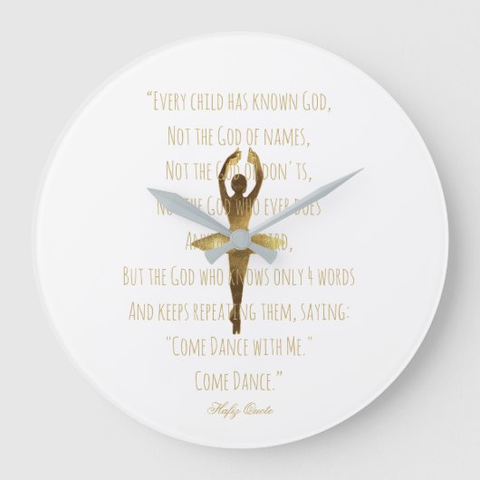 Ballerina Inspirerend Dance Quote Ballet Dancer Grote Klok (Voorkant)