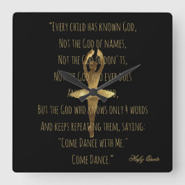 Ballerina Inspirerend Dance Quote Ballet School Vierkante Klok