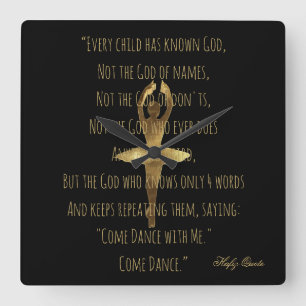 Ballerina Inspirerend Dance Quote Ballet School Vierkante Klok