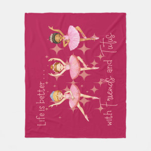 Ballerina inspirerend vriendschap bericht fleece deken