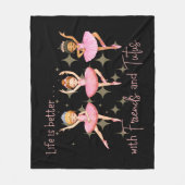 Ballerina inspirerend vriendschap bericht fleece deken (Voorkant)