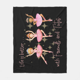 Ballerina inspirerend vriendschap bericht fleece deken