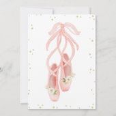 Ballerina Invitation Ballet Birthday Invite Kaart (Achterkant)