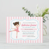 Ballerina Invitation / Ballet Invitation Kaart (Staand voorkant)
