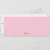 Ballerina Invitation (Ballet Ticket Invites) Roze Kaart (Achterkant)