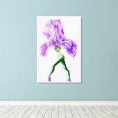 Ballerina Iris Bloem Ballet Danser Canvas Print (Insitu (Houten vloer))
