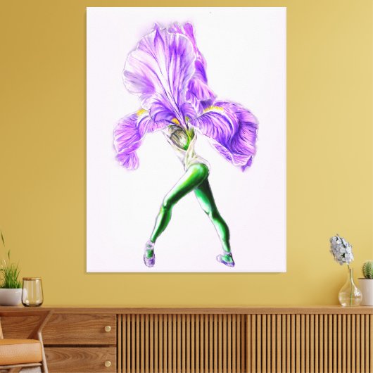Ballerina Iris Bloem Ballet Danser Canvas Print (Insitu (Woonkamer))
