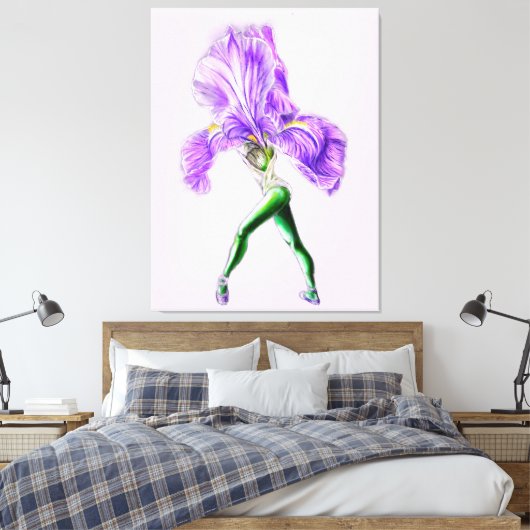Ballerina Iris Bloem Ballet Danser Canvas Print (Insitu (Slaapkamer))