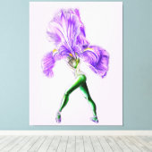 Ballerina Iris Bloem Ballet Danser Canvas Print (Insitu (Houten vloer))