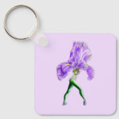 Ballerina Iris Flower Ballet Dancer Sleutelhanger (Voorkant)
