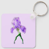 Ballerina Iris Flower Ballet Dancer Sleutelhanger (Achterkant)