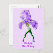 Ballerina Iris Flower Ballet Dancer Verjaardag Kaa Briefkaart (Voorkant / Achterkant)