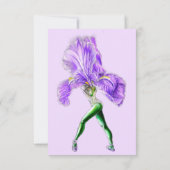 Ballerina Iris Flower Ballet Dancer Verjaardag Kaa Kaart (Achterkant)