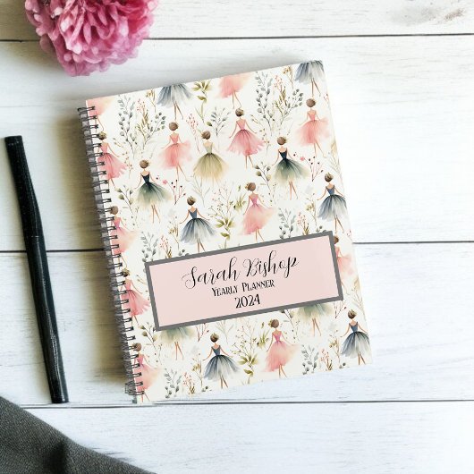 Ballerina Jaarlijkse Planner Custom Hardcover
