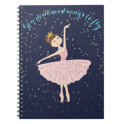ballerina je hebt geen vleugels nodig om een noteb notitieboek (Voorkant)