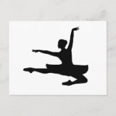 BALLERINA JETÉ (balletdansersilhouet) ~ Briefkaart (Voorkant)