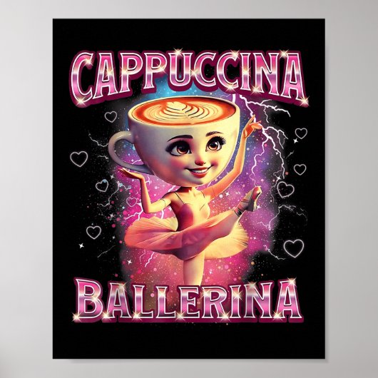 Ballerina Kapucijner Grappige Italiaanse Brainrot Poster (Voorkant)