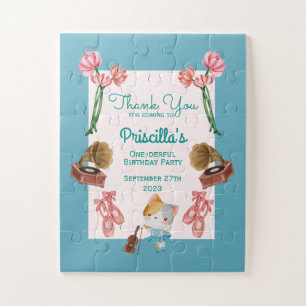 Ballerina Kat Kids Verjaardagsfeest Legpuzzel