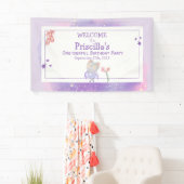 Ballerina Kat Kids Verjaardagsfeest Spandoek (Insitu)