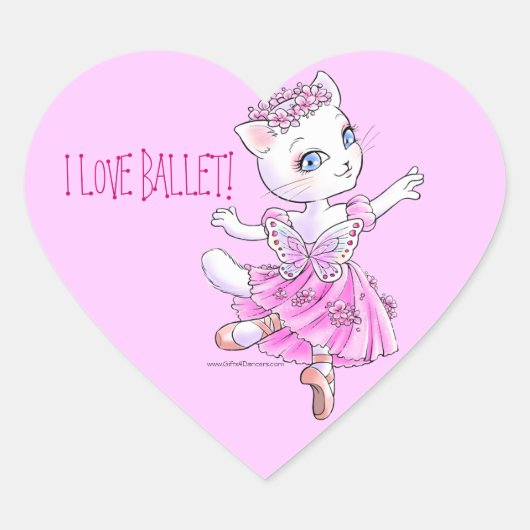 Ballerina Kat Sticker (Voorkant)