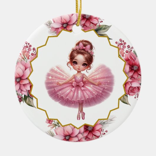 Ballerina keramisch Ornament (Voorkant)