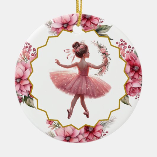 Ballerina keramisch Ornament (Voorkant)