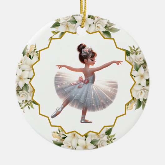 Ballerina Keramische Versiering Keramisch Ornament (Voorkant)