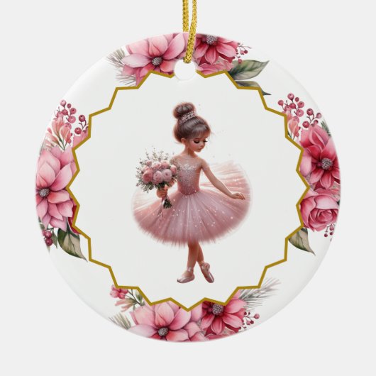 Ballerina Keramische Versiering Keramisch Ornament (Voorkant)