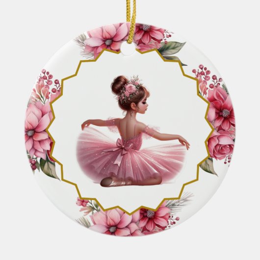 Ballerina Keramische Versiering Keramisch Ornament (Voorkant)
