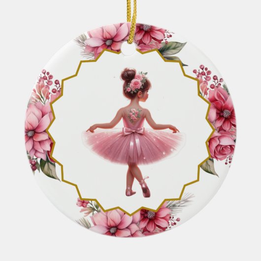 Ballerina Keramische Versiering Keramisch Ornament (Voorkant)
