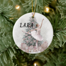 Ballerina Kerst Ornament - Voeg Je Naam Toe
