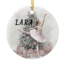 Ballerina Kerst Ornament - Voeg Je Naam Toe