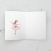 Ballerina Kerstboom Sneeuwvlokken Kaart (Binnen)