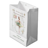 Ballerina kerstcadeauzak medium cadeauzakje (Voorkant Gekanteld)