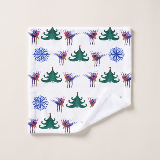 Ballerina Kerstmis Bad Handdoek (Wasdoekje)