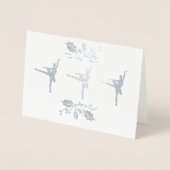 Ballerina Kerstmis Folie Kaarten (Voorkant)