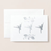 Ballerina Kerstmis Folie Kaarten (Voorkant met envelop)
