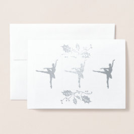Ballerina Kerstmis Folie Kaarten