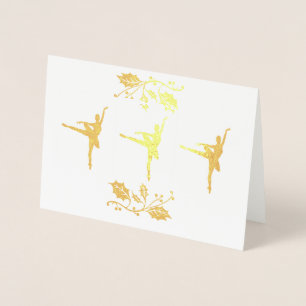 Ballerina Kerstmis Folie Kaarten