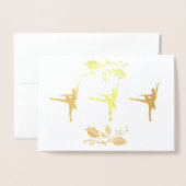 Ballerina Kerstmis Folie Kaarten (Voorkant met envelop)