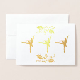 Ballerina Kerstmis Folie Kaarten