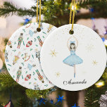 Ballerina Kerstmis Keramisch Ornament<br><div class="desc">Waterverf Notenkraker Kerst Ballerina Ornament. Overeenkomende objecten beschikbaar.</div>