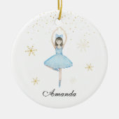 Ballerina Kerstmis Keramisch Ornament (Voorkant)