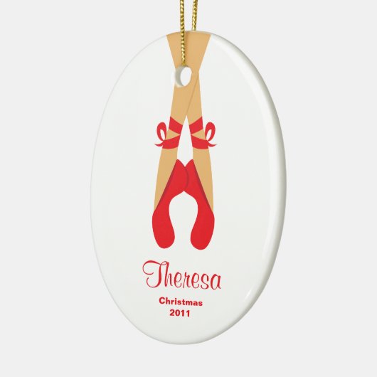 Ballerina kerstversiering keramisch ornament (Links)