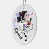 Ballerina kerstversiering keramisch ornament (Links)