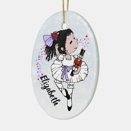 Ballerina kerstversiering keramisch ornament (Links)